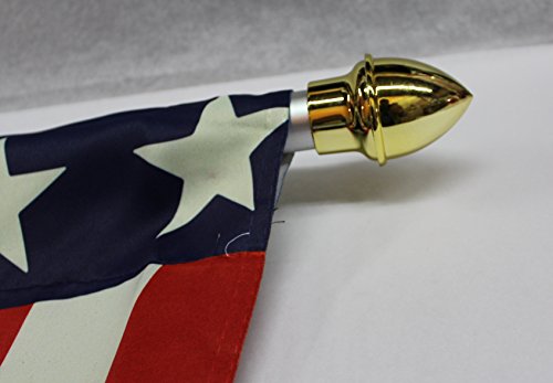Gold Acorn End Cap Flag Pole Topper Finial (Fits 1 in. Pole)