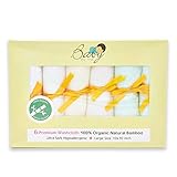 Bamboo Baby WashCloths for Bath and face 6 Pack Ultra Soft Baby Bath Washcloths, Rayon from Bamboo Towels, Organic Wash Cloth Set,Perfect Baby Gifts Hypoallergenic Baby Washcloth for Boy or Girl