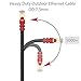 SNANSHI Outdoor Ethernet Cable 60 ft, Cat 8 Ethernet Cable 26AWG Heavy Duty Waterproof Outdoor Direct Burial UV Resistant Internet Cable LAN Cable for Garage,POE Camera/WiFi Extender,Outbuilding