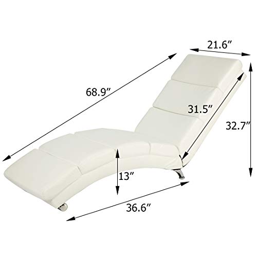 Electric Massage Recliner Chair Chaise Longue Heated PU Leather