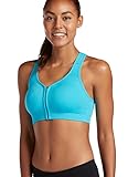 Jockey Women's Zip Front Seam Free Bra, Tibetan Turquoise, M