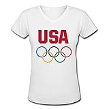 THBYU Women's USA 2016 The Olympic Games V-Neck T-shirt