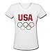 THBYU Women's USA 2016 The Olympic Games V-Neck T-shirt