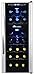 Avalon Bay Wine Cooler 21 Bottle Capacity Freestanding Dual Zone Silent Chiller, Digital Control Refrigerator, AB-Wine21DS Black Silver