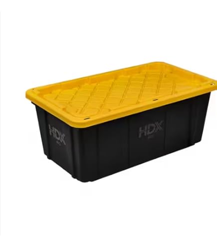 Amazon.com - 40-Gallon Heavy-Duty Storage Tote in Black with