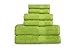 CASA LINO Hydro Basics Fade-Resistant 6-Piece Cotton Towel Set, 100% Cotton Terry Bathroom Set, Soft, Absorbent, Machine Washable, Quick Dry (Lime Green)