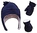 N'Ice Caps Little Boys and Baby Sherpa Lined Micro Fleece Pilot Hat Mitten Set