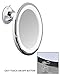 Sanheshun 7X Magnifying Lighted Travel Makeup Mirror,Touch Activated, Locking Suction Mount, Battery Operated, Round