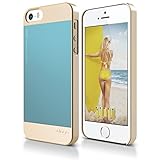 iPhone SE case, elago [Outift][Champagne Gold / Cotton Candy Blue] - [Premium Hybrid Construction][Aluminum][Spark Design Award] - for iPhone SE/5/5S