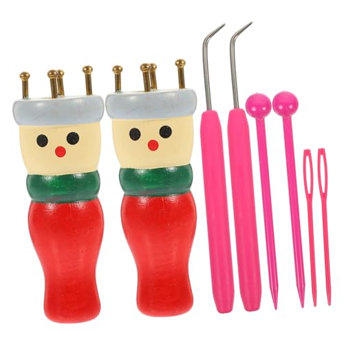 Uonlytech Wooden Yarn Knitter with Needle for DIY Wool Weaving Crafts Knitting Tool Kit for Adults for Bracelets Scarves and Sweaters