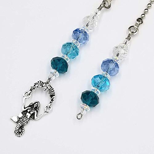 Ceiling Fan and Light Pull Chain Set Mermaid Ocean Blue Pricepulse