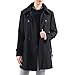 alpine swiss Keira Womens Black Wool Double Breasted Belted Trench Coat Small
