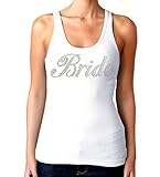 Bridal Party Rhinestones Tank Top White (Juniors) S-XL