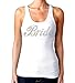 Bridal Party Rhinestones Tank Top White (Juniors) S-XL