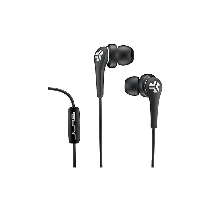 JLab Audio Core HiFi Noise Isolating Earbuds with Mic and Cush Fin