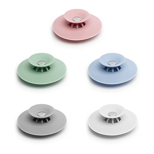 3pcs Shower Drain Stopper Plug Bathtub Cover Portable Silicone Hot Bath Tub Sink Strainers Protectors Good Grips Hair Catchers for Floor, Laundry, Kitchen and Bathroom, 2 in 1 Stop & Filters - Thumbnail 2