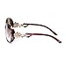 LianSan Fashion Oversized Women Uv400 Protection Polarized Lady Sunglasses Gold Flower Full Frame Sunglasses Gd103 (Brown)