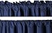 Amazon Basics Room Darkening Blackout Window Curtain with Rod Pocket and Tie Back, 52 x 84 Inches, Navy Blue - Set of 2