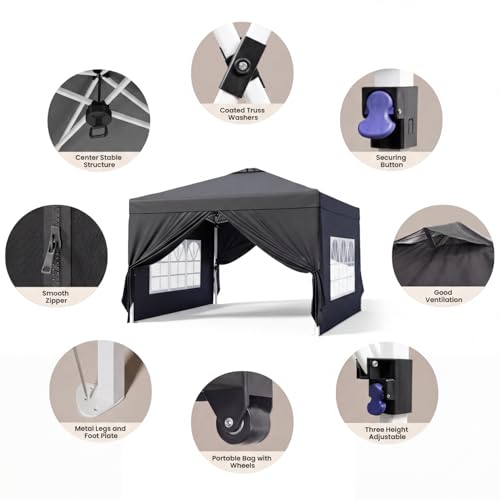 Bealife CT10 10x10 Pop-Up Canopy Tent Review: Portable Shelter with Removable Walls image 28