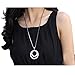 Fheaven Women Long Chain Fashion Crystal Rhinestone Silver Plated Pendant Necklace Gift
