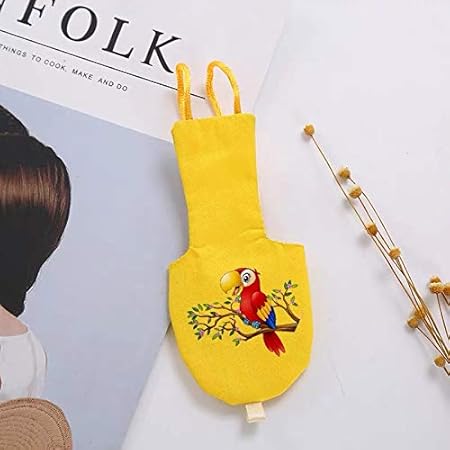 KUSO Pañal para loro, reutilizable, lavable, para traje de vuelo, kimono, ropa para pájaros, periquitos, cacatúas, cacatúas, guacamayos africanos (pequeño, amarillo)