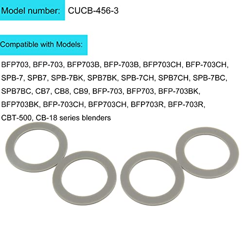 BFP703 Blender Gasket CUCB4563 Sealing Oring Pack Of 4 Blender Rubber Gasket SPB4562