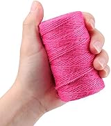 G2PLUS Rose Pink Jute String Twine 2MM 100M 3 Ply Craft Linen Rope view 4