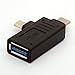 BSHTU 2-in-1 Micro USB 3.0 & 2.0 Type C OTG Adapter, USB-C Male Micro USB Male to USB-A 3.0 Female Converter On The Go for Android Google Nexus Samsung Galaxy Note ect. (90 Degree)