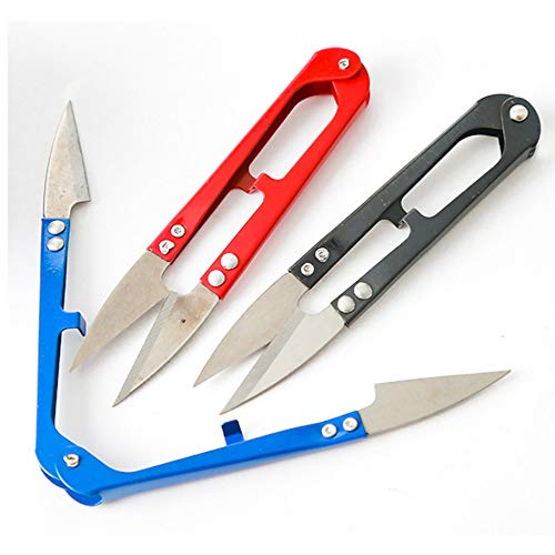 12pcs U Sewing Scissors Clippers, Mini Small Snips Trimming Nipper, Embroidery Thrum Yarn Fishing Thread Beading Cutter, Great for Stitch, Craft & DIY Supplies