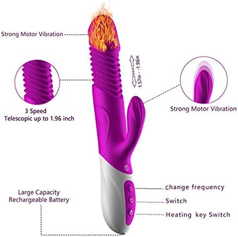 Big Powerful Retractable & Thrusting Massager, 10 Kinds of Vibration Modes, Intelligent Heating, USB Rechargeable Massager, Discreet Package