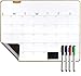 Magnetic Refrigerator Calendar Dry Erase Board - 17 x 13-inch Whiteboard with 4 Magnetic Markers and Eraser, Monthly Planner for Kitchen Fridge or Office