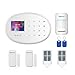 BIBENE WiFi GSM GPRS 2.4Ghz Home Security Alarm System DIY Kit with 2.4 inch TFT Touch Panel APP Control RFID Card 8 Sensor Modes Instant Notification for Alzheimer Addable 99 Sensors for Home Office