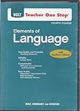 Holt Teacher One Stop Planner for Elements of Language 4th Course