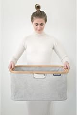 Brabantia 118180 Laundry Basket with Bamboo Top Grey 40 L view 9