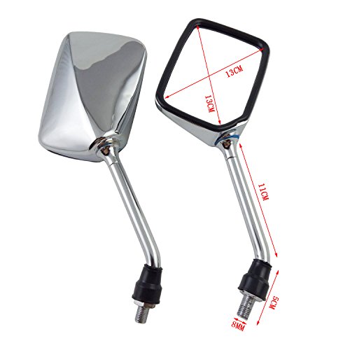 OKSTNO Universal Motorcycle Indicator 10mm Rear View Side Mirrors Fit for Street Bikes Cruiser Scooters