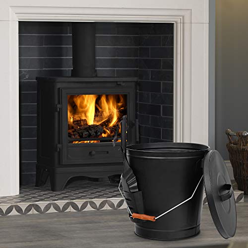 F2c 5 15 Gallon Ash Bucket With Lid And Shovel Galvanized Iron