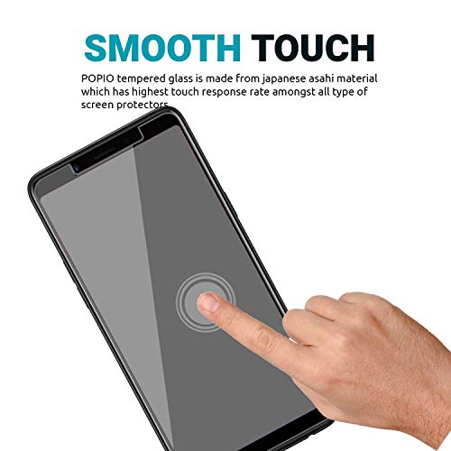 POPIO Tempered Glass for Realme 1 (Transparent) Full Screen Coverage (Except Edges), Pack of 2