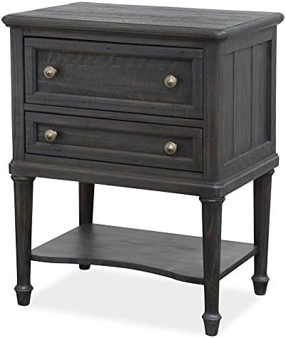 2-Leg Nightstand in Anvil Black