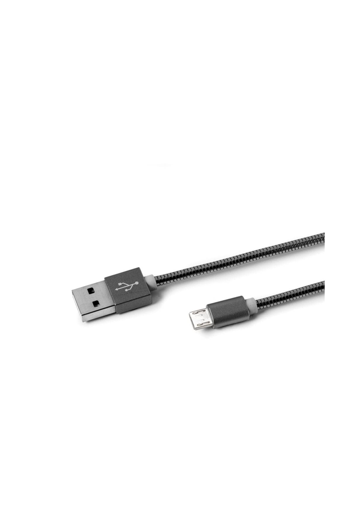 Celly - USB Micro USB Metal Cable Dark Silver