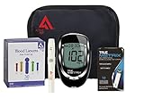 Active1st TrueMetrix Complete Diabetic Blood Glucose Testing Kit, 10 Test Strips, 100 Lancets, Adjustable Lancing Device, Owners Log Book & Manual