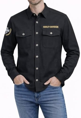 Amazon.com: Harley-Davidson Men's Embroidered Chambray Slim Fit