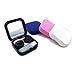Polytree Portable Travel Contact Lens Case Box Set Cleaning Holder Soak Storage (Square Black)