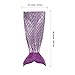 LANGRIA Mermaid Tail Blanket for Adults and Children Soft Warm All Season Snuggle Sleeping Life-Like Little Mermaid Glittering Flannel Throw Blanket for Bed Sofa Couch (60 x 25 inches, Dark Purple)