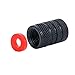 JANYUN 24 Pcs Black Auto Tyre Tire Valve Stem Covers Caps