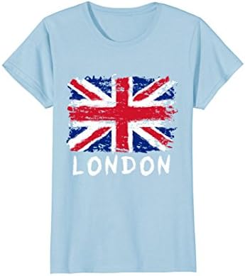 Womens Love London - London UK Flag Tee Large Baby Blue
