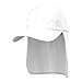 Juniper Microfiber Cap with Long Flap, One Size, White