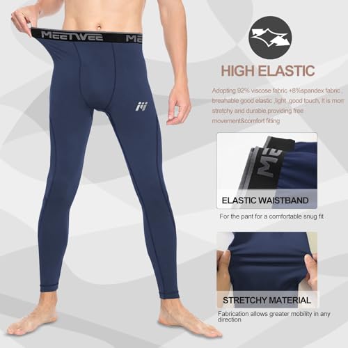 MEETWEE Men's Thermal Underwear, Long Thermal Underwear, Winter Trousers, Leggings, Functional Underwear Skiing