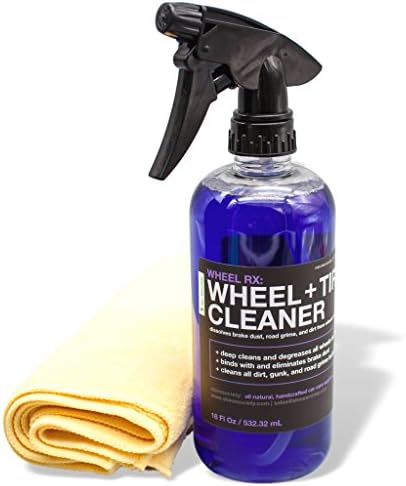 Shine Society Wheel and Tire Cleaner, Heavy Duty Strength Perfect for Removing Tough Brake Dust and Road Grime, 100% Safe for All Wheel and Rim Finishes with MICROFIBER TOWEL INCLUDED (18 oz.)