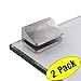 KES Glass Shelf Brackets, Wooden/Tempered Glass Clamp Wall Mount 2 Pack Adjustable SUS 304 Stainless Steel, Brushed Finish, HSB200-2-P2