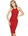 Meaneor Women's Sexy Bodycon Evening Skirt Stretch Party Bandage Mini Dress Red/S